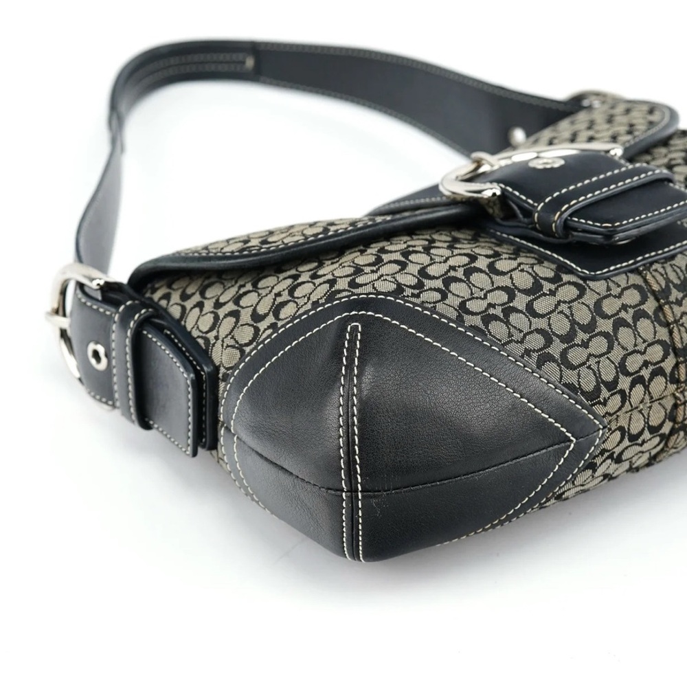 COACH Y2K, VINTAGE SOHO BAG with a black signature canvas and black leather trim - Picture 10 of 14